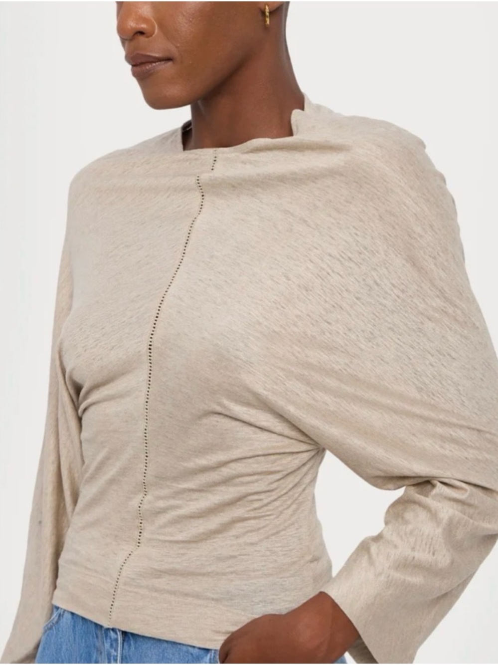 NWT Faithfull the Brand Gray / Beige Knit Top